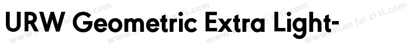 URW Geometric Extra Light字体转换